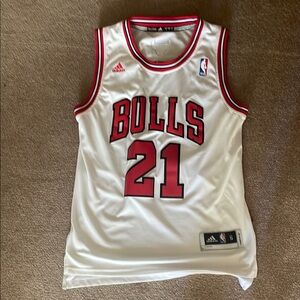 Adidas Chicago Bulls White and Red Basketball Jersey Rookie Jimmy Butler NBA